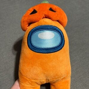 Among us Orange Plush Toy with Blue Detail